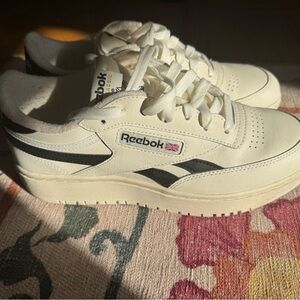 Reebok Off-White and Black Classic Sneakers